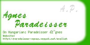 agnes paradeisser business card